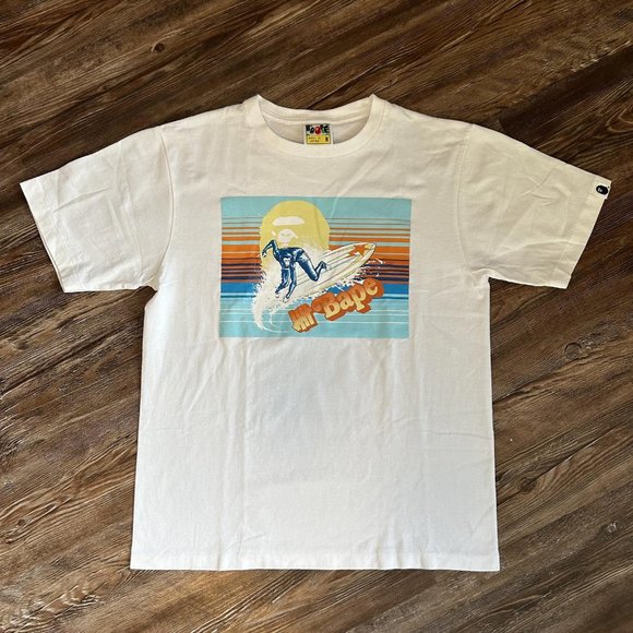 Bape x UNDFTD Undefeated Surfing ape logo tee - Picture 1 of 6